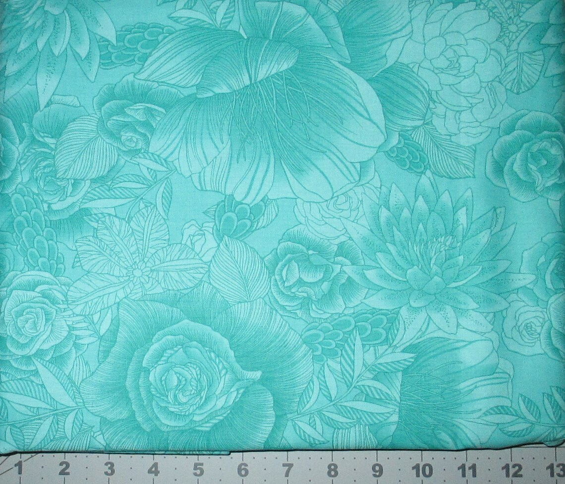 Boundless Collage Botanical Blenders Fabric Cactus Flower Etsy
