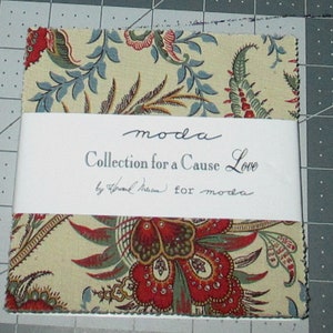 Collection for a Cause Love Moda Civil War Cotton Quilt Fabric Precut Charm Pack 5" Squares 42  Quilting Circa 1800 fabric Howard Marcus