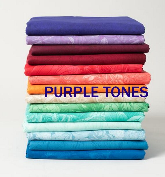 Boundless Collage Botanical Blenders Collection Purples Fabric Etsy