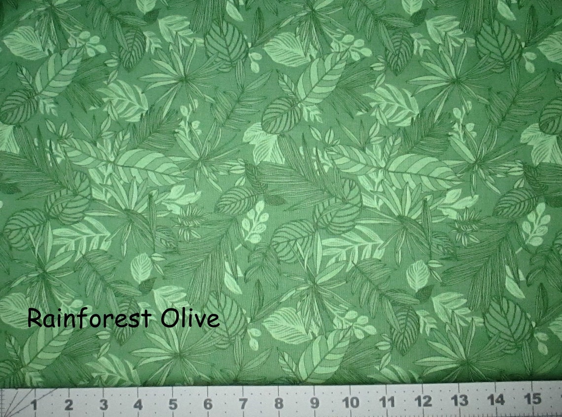 Boundless Collage Botanical Blenders Sea Spray Fabric by Yard Etsy