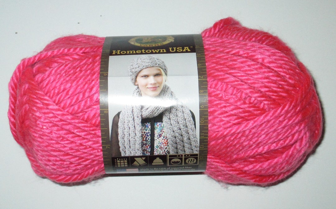 Lion Brand Hometown Yarn Honolulu Pink Super Chunky 100 Acrylic Made