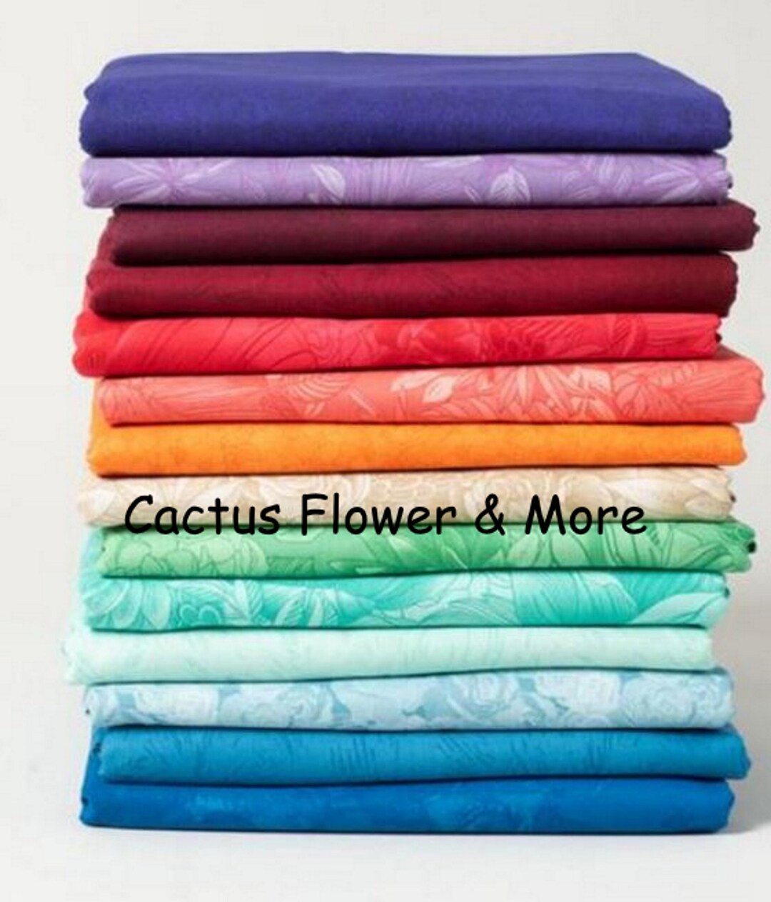 Boundless Collage Botanical Blenders Fabric Cactus Flower Peacock Sea Spray Yard 100 Cotton