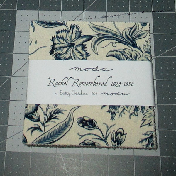 Rachel Remembered 1820 1850 Betsy Chutchian Moda Civil War Cotton Quilt Fabric Precut Charm Pack 5" Squares 42 Quilting Circa 1800