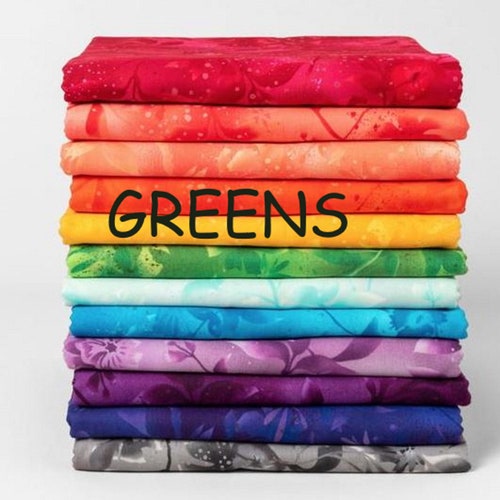 Boundless Botanical Blenders Tonal Fabric Green Tones by Yard Etsy