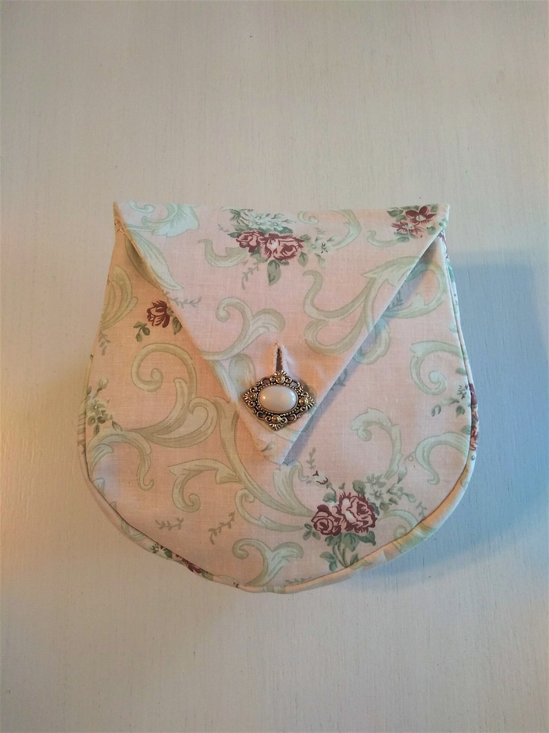 Renaissance Belt Pouch Medieval Rose Pink Baroque