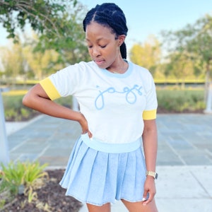 jags color block crop sweater | southern jags | jaguars | southern university