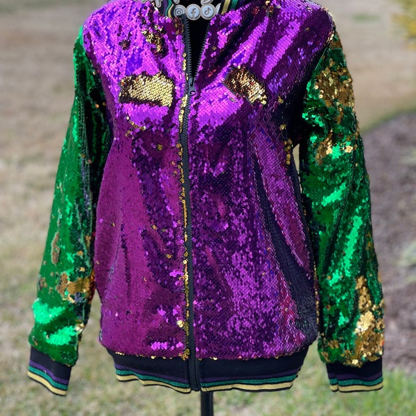 sparkly mardi gras top