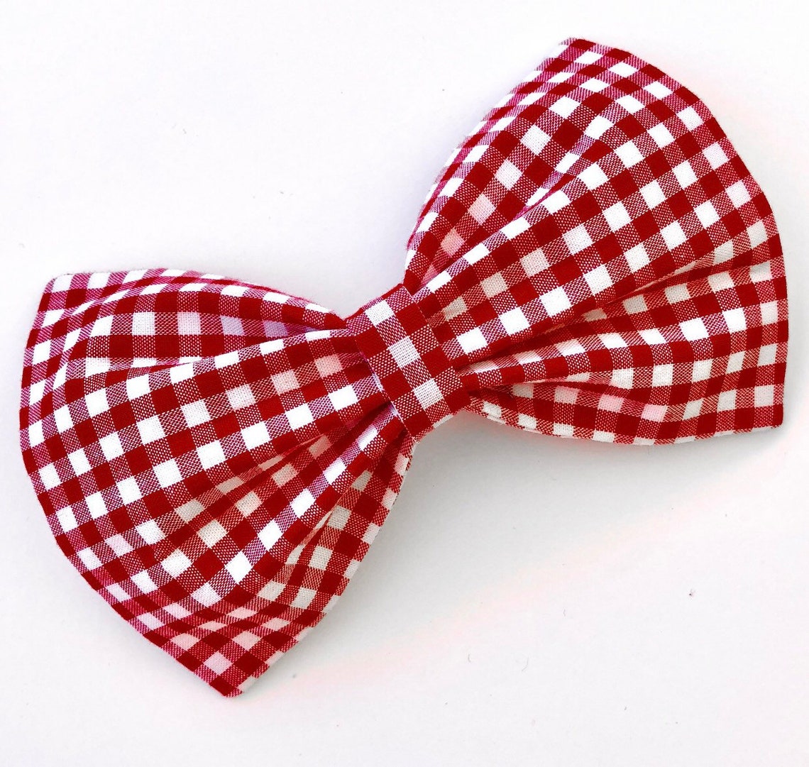 Rote Gingham Hund Fliege karierte Haustier Dicky Bogen Hund Etsy
