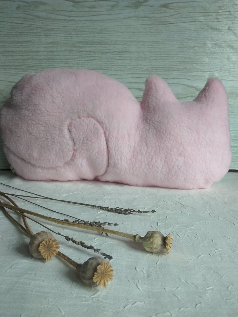Cat pillow pink sherpa throw Lavender Pillow Decorative soft Etsy