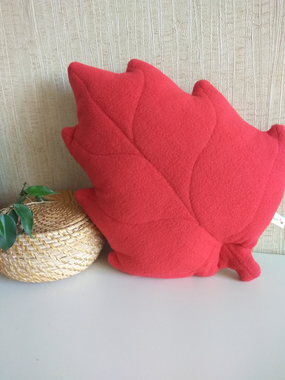 Leaf Shaped Pillows fleece Cushion red Lavender Decorative Etsy