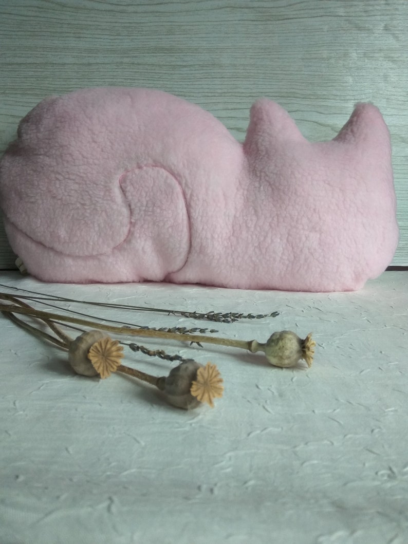 Cat pillow pink sherpa throw Lavender Pillow Decorative soft Etsy