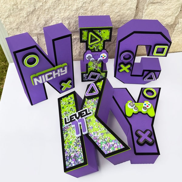 Impreza urodzinowa gracza, dekoracje na imprezę dla graczy, wystrój pokoju gracza, wystrój do gier, wystrój gier wideo, kontroler do gier, imię gracza, prezent dla gracza