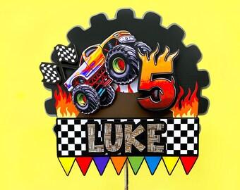 Trucks Cake Topper, Truck Birthday Cake Topper, Boy Birthday Theme, Truck Theme Party, Truck Party Decor, Fire Party