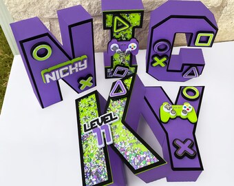 Gamer Birthday Party, Gamer Party Decorations, Gamer Room Decor, Gaming Decor, Video Games Decor, Gamer Controller, Gamer Name, Gamer Gift
