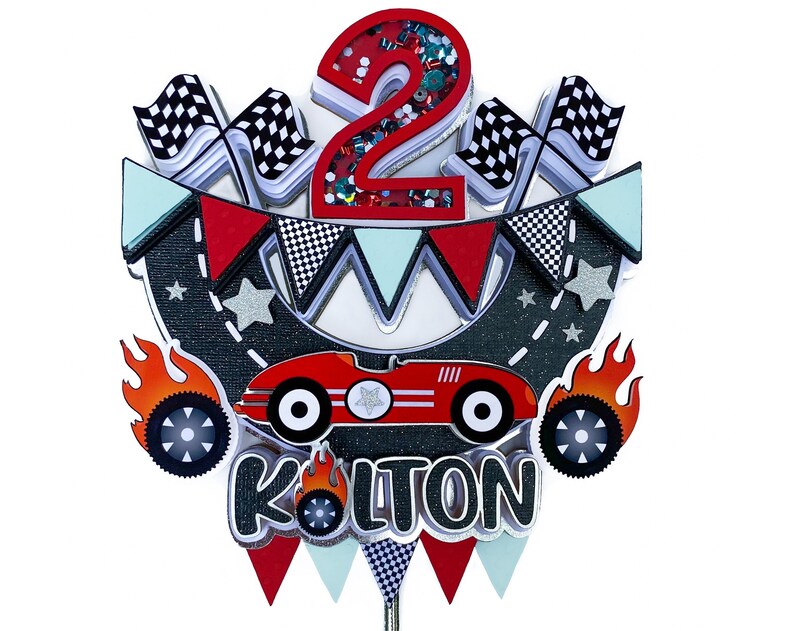 Two Fast Cake Topper Two Fast 2 Curious Two Fast Birthday Decor Race Car Birthday Cake Topper Vintage Race Car Birthday