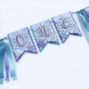 Winter Wonderland ONE Banner, Winter Wonderland Decor, Winter Wonderland Highchair Banner, Winter Onederland Banner, Snowflake ONE Banner