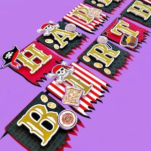 Pirate Banner, Pirate Birthday, Pirate Theme Party, Pirate Decoration, Pirate Ship Decor, Pirate Party Decor, Pirate Theme Birthday Party