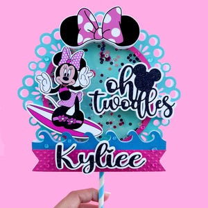 Minnie Mouse Cake Topper, Minnie Surf Cake Topper, I’m This Minnie Birthday, Oh Twodless Cake Topper, I’m Twodles, Minnie Mouse 2nd Birthday