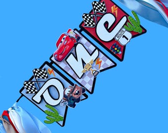 Cars Highchair Banner, Cars ONE banner, Cars 1st Birthday, Cars Birthday Party, Cars Theme Party, Cars Banner, Cars Themed Birthday Banner