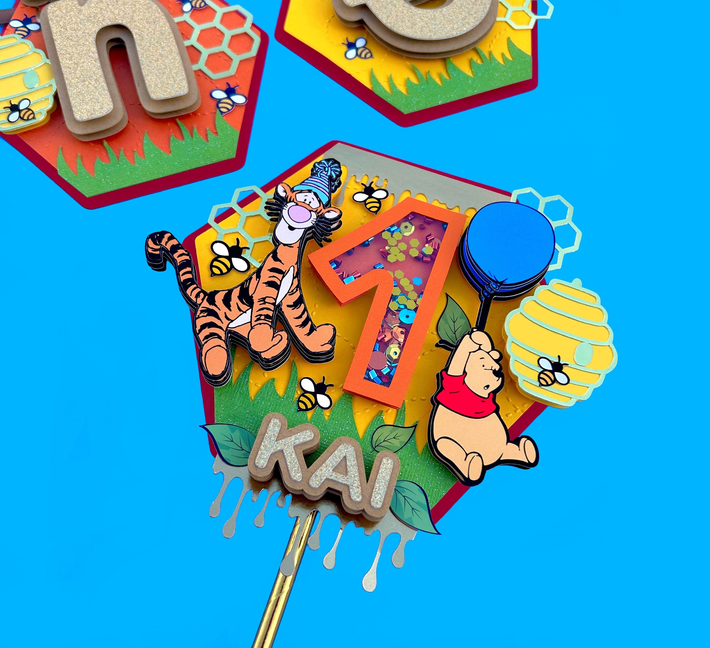 Winnie the Pooh Cake Topper, Winnie the Pooh Birthday Decorations, Pooh Party Decor, Winnie the Pooh Birthday Party, Winnie the Pooh Party
