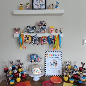 Mickey Mouse and Friends Banner, Mickey Birthday Banner, Mickey 1st Birthday, Mickey Disneyland Banner, Vintage Disneyland Banner image 12