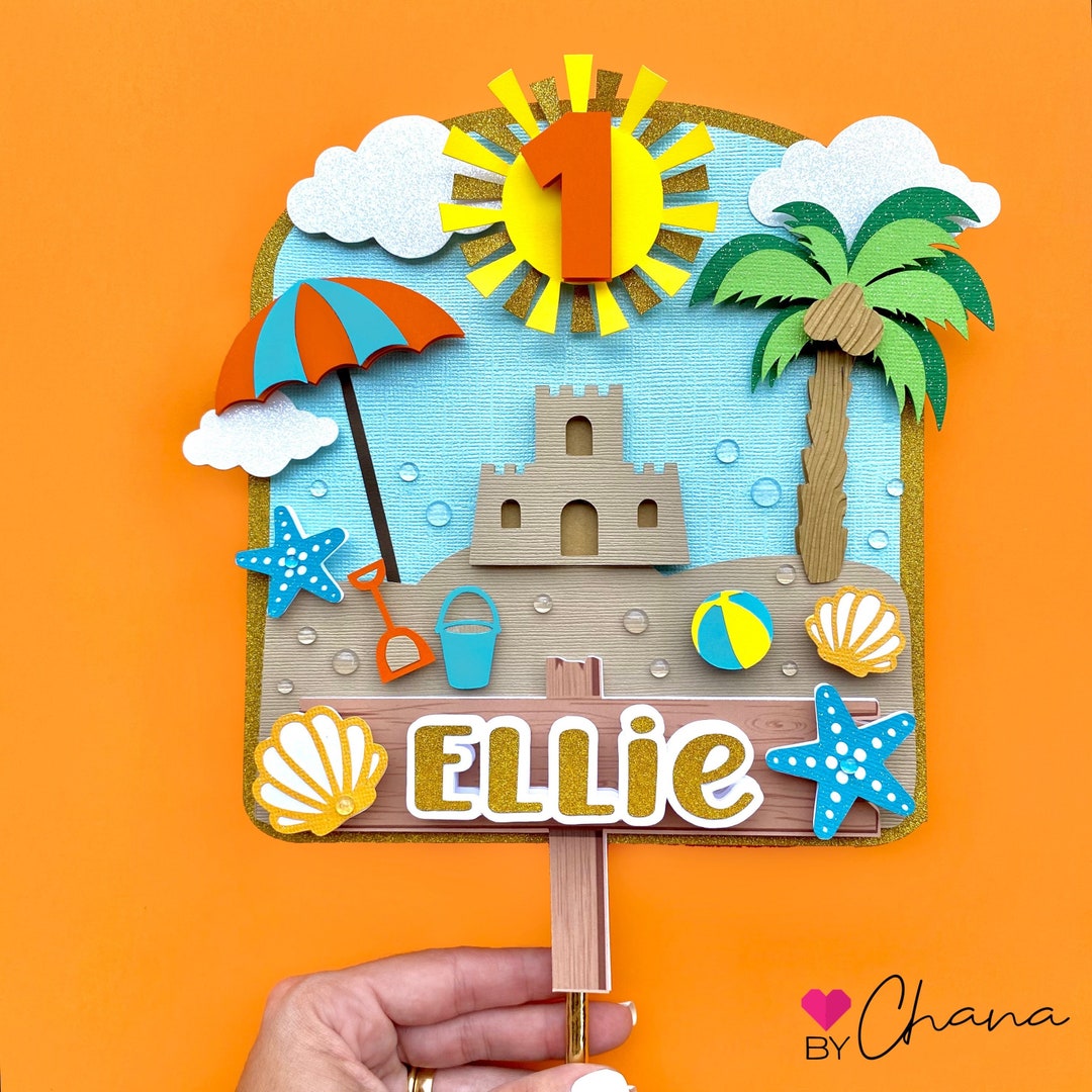 Beach Cake Topper Beach Birthday Party Beach Ball Party - Etsy