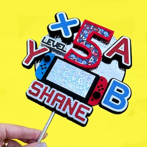 PS5 Cake Topper, Gamer Birthday Party, Gaming Cake Topper Birthday, Gamer Birthday Decor, Video Game Cake Topper, Controller Cake Topper image 15