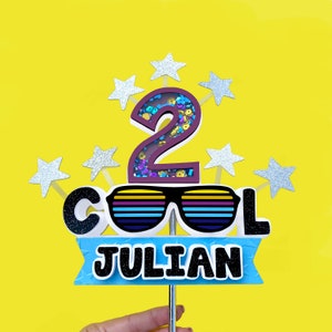 Two Cool Cake Topper, Two Cool Birthday Decor, Birthday Party Decorations, 2 Cool Cake Topper, Two Cool Party, 2 Cool Birthday Party