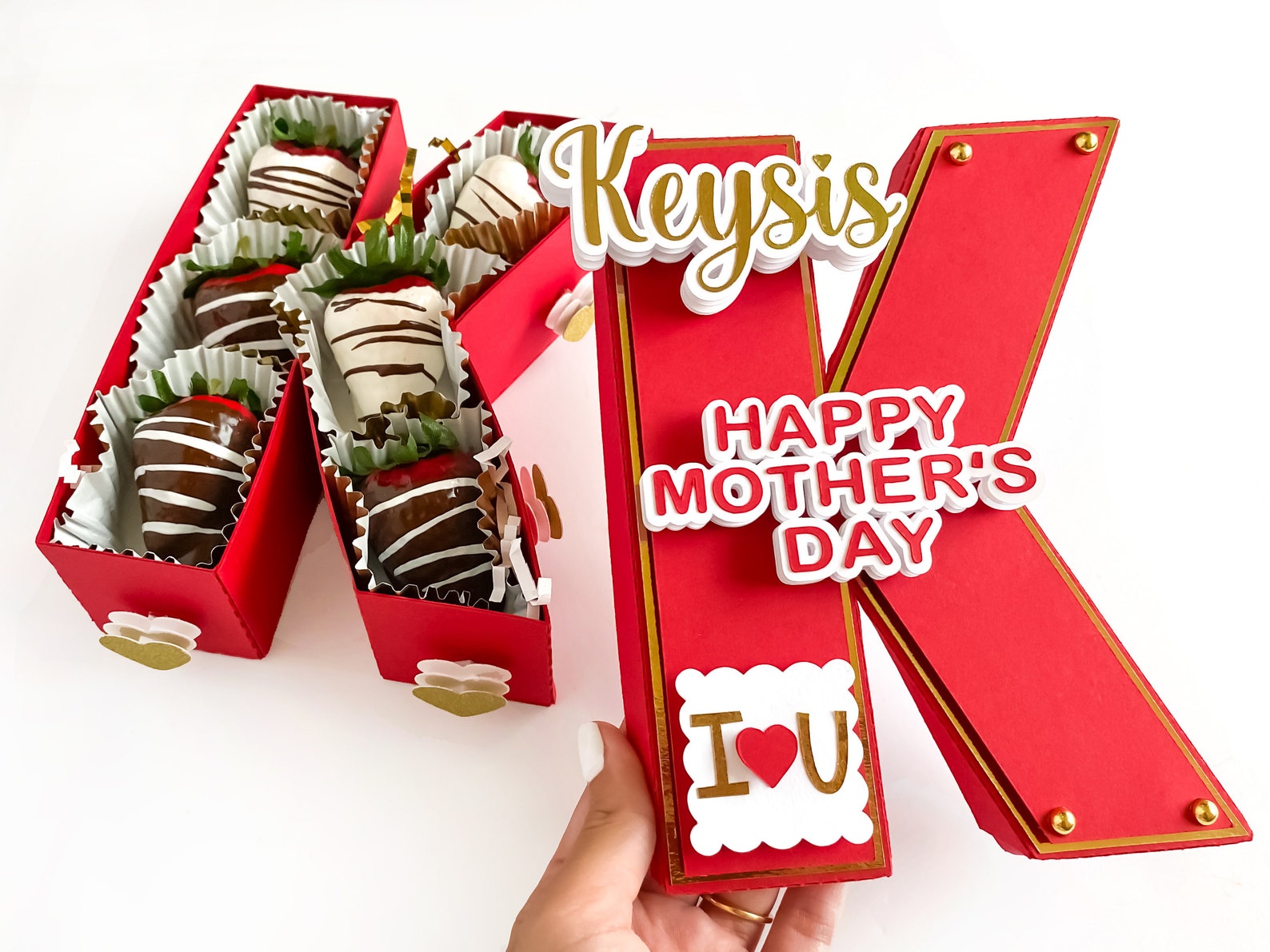 Mother's Day Letter or Number Gift Box letter box for | Etsy