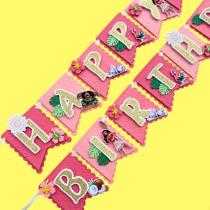 Moana Happy Birthday Banner, Moana Geburtstagsparty, Moana Geburtstagsbanner, Moana Party Dekor, Moana Geburtstagsdekoration