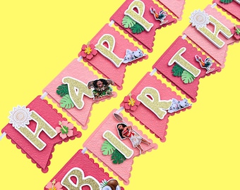 Moana Happy Birthday Banner, Moana Birthday Party, Moana Birthday Banner, Moana Party Decor, Moana Birthday Decoration