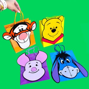 Winnie the Pooh Favor Bags, Winnie the Pooh Party Goodie Gags, Winnie the Pooh Birthday Decoration, Winnie the Pooh Gift Bag, Pooh Party