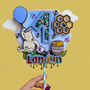 Classic Winnie the Pooh Cake Topper, Classic Winnie the Pooh Baby Shower Cake Topper, Classic Winnie the Pooh Party Decor, Pooh Birthday