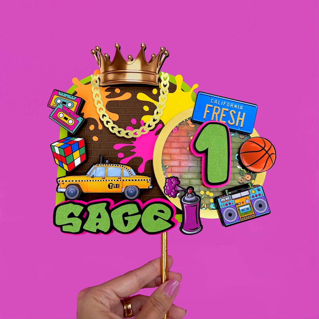 Fresh Prince Cake Topper, Fresh Prince Birthday, Fresh Prince Party Decor, 90s Cake Topper, 90's