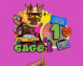 Fresh Prince Cake Topper, Fresh Prince Birthday, Fresh Prince Party Decor, 90s Cake Topper, 90&#39;s Birthday Party, Fresh Prince Baby Shower