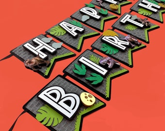Baner urodzinowy z dinozaurem, dekoracja urodzinowa z dinozaurem, baner z dinozaurem, przyjęcie urodzinowe z dinozaurem, dekoracje na przyjęcie z dinozaurem, dekoracje na przyjęcie z dinozaurem