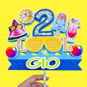 Two Cool Cake Topper, Two Cool Birthday Decor, Birthday Party Decorations, 2 Cool Cake Topper, Two Cool Party, 2 Cool Birthday Party