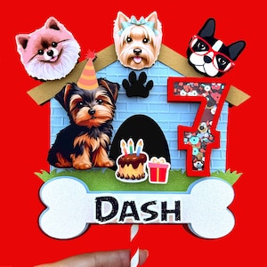 Hunde Kuchen Topper, Welpe Geburtstagsparty, Welpen Party Dekor, Welpe Cake Topper, Hund Geburtstagsparty, Hundegeburtstag, Lets Pawty, PawTy Party