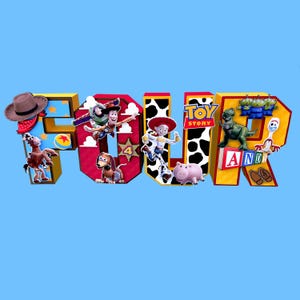 Letras 3D Toy Story, Festa de Aniversário Toy Story, Decorações de Aniversário Toy Story, Letras 3D Woody, Centro de Mesa Toy Story