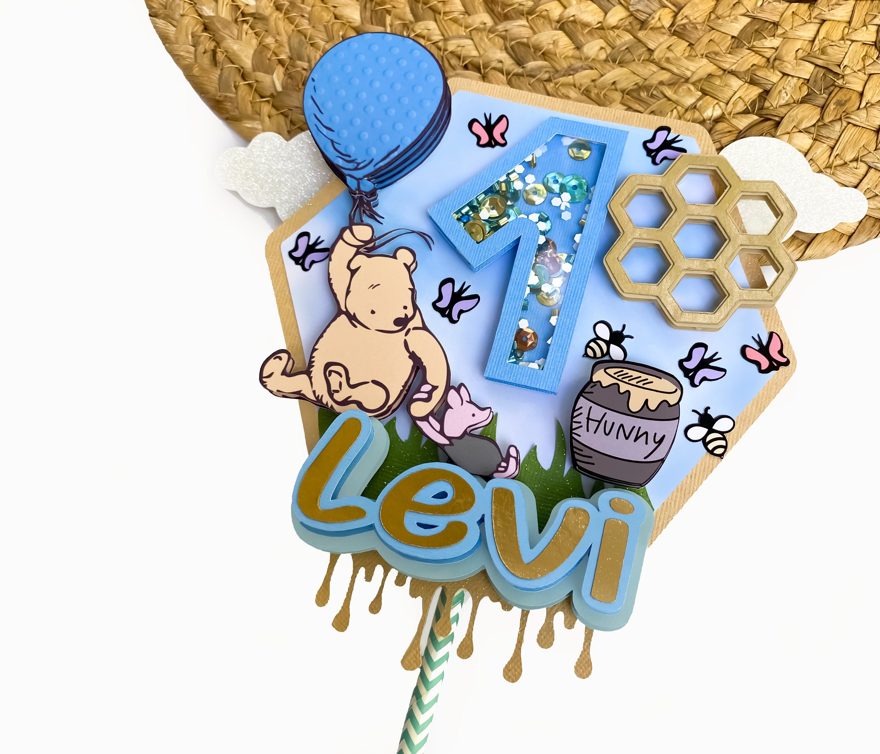 Classic Winnie the Pooh Cake Topper Classic Winnie the Pooh Baby Shower Classic Winnie the Pooh Party Decor Winnie the Pooh