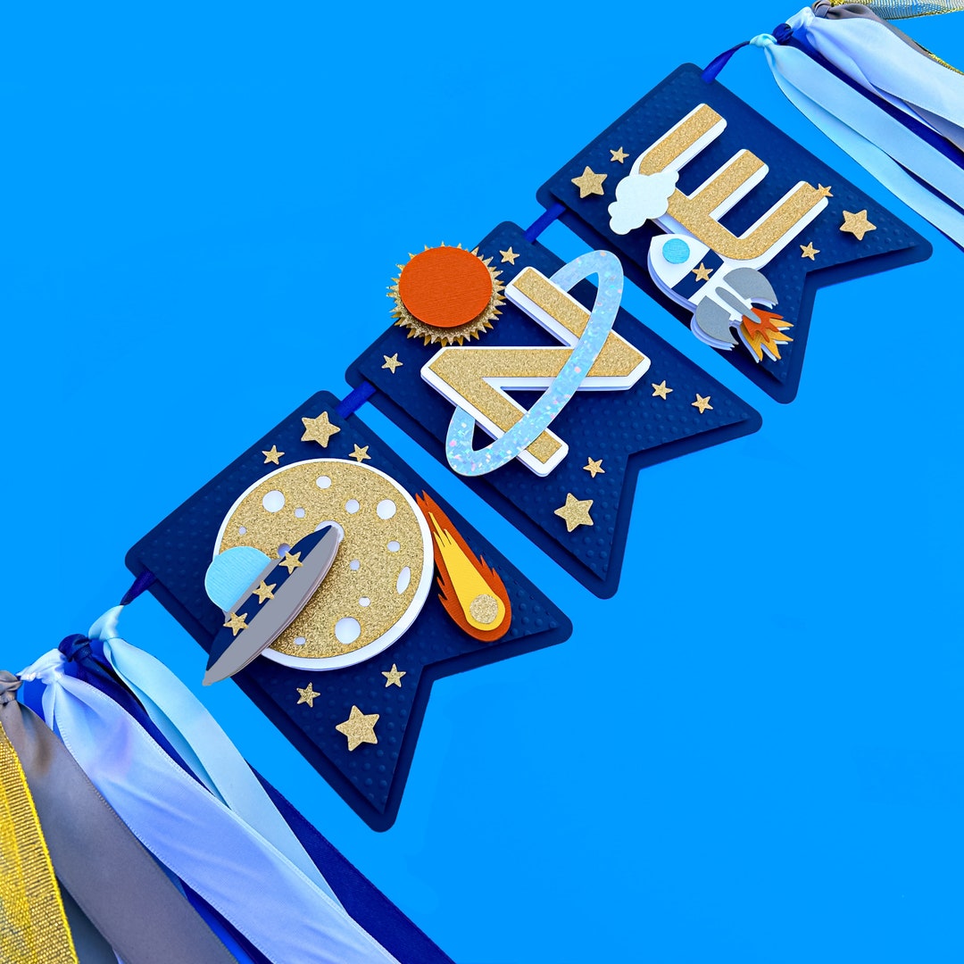 Space Highchair Banner, Space Birthday Party, One Highchair Banner ...