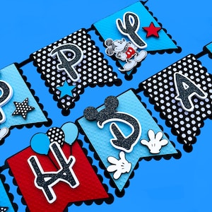 Mickey Mouse Banner, Mickey Banner, Mickey Mouse Birthday Decor, Mickey Party Decor, Sketch Mickey Banner, Retro Mickey Mouse