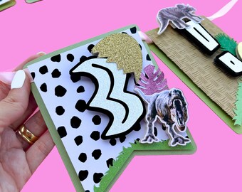 Rawr I'm 3 Banner, Dinosaur Birthday Banner, Pink Dinosaur Birthday Decor, Dinosaur Banner, Dinosaur Birthday Party, Roar Banner, Girl Dino