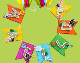Moana Happy Birthday Banner, Moana Birthday Party, Moana Birthday Banner, Moana Party Decor, Moana Birthday Decoration