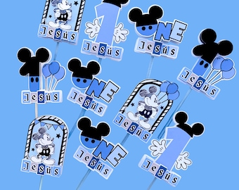 Topper per cupcake di Topolino, Topper per cupcake di Topolino, Compleanno di Topolino, Decorazioni per feste di Topolino, Topper per cupcake di Topolino a Disneyland