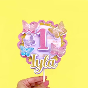 Butterfly Cake Topper, Butterfly Party Decoration, Butterfly Birthday, Birthday Girl Cake Topper, 3D Butterfly Cake Topper, Garden Party
