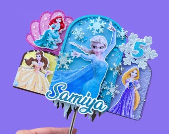 Princess Cake Topper, Princess Birthday Decorations, Princess Party Decor, Princess Themed Birthday, Girls Birthday Party, Disney Princesses