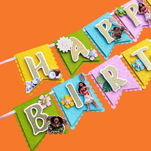 Moana Happy Birthday Banner, Moana Geburtstagsparty, Moana Geburtstagsbanner, Moana Party Dekor, Moana Geburtstagsdekoration
