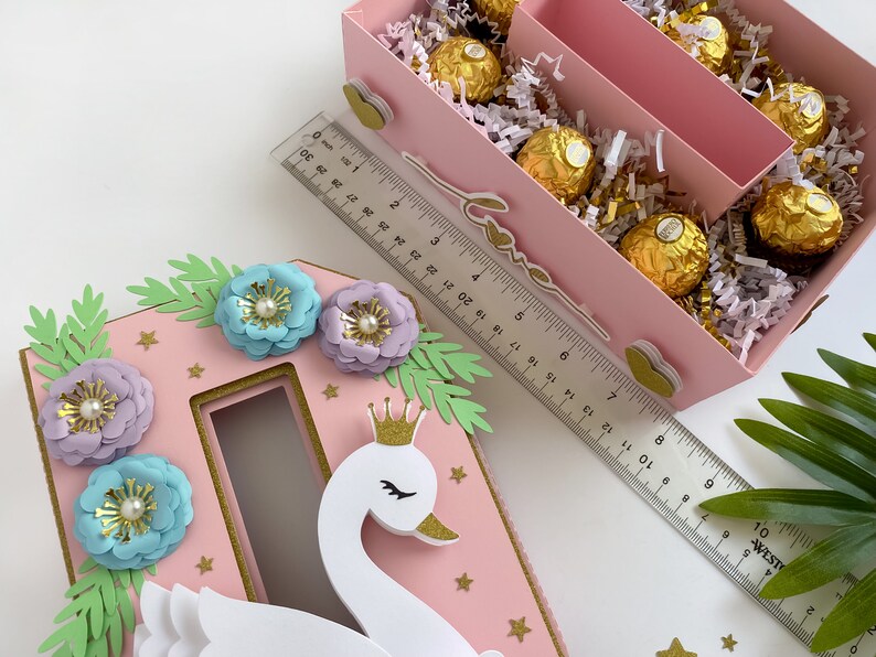 Swan Letter Gift Box Treat Boxes for Birthday Box for Etsy