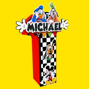 Mickey Mouse and Friends Banner, Mickey Birthday Banner, Mickey 1st Birthday, Mickey Disneyland Banner, Vintage Disneyland Banner image 5